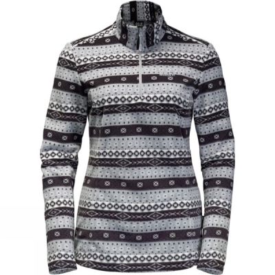 Pullover Jack Wolfskin Ice Crystal Mujer Gris / Fucsia - Chile DJA126597